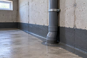 Reparație beton degradat într-un beci înainte de hidroizolație